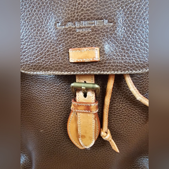 LANCEL Bucket Crossbody Shoulder Bag Made In Italy RARE - Picture 5 of 10